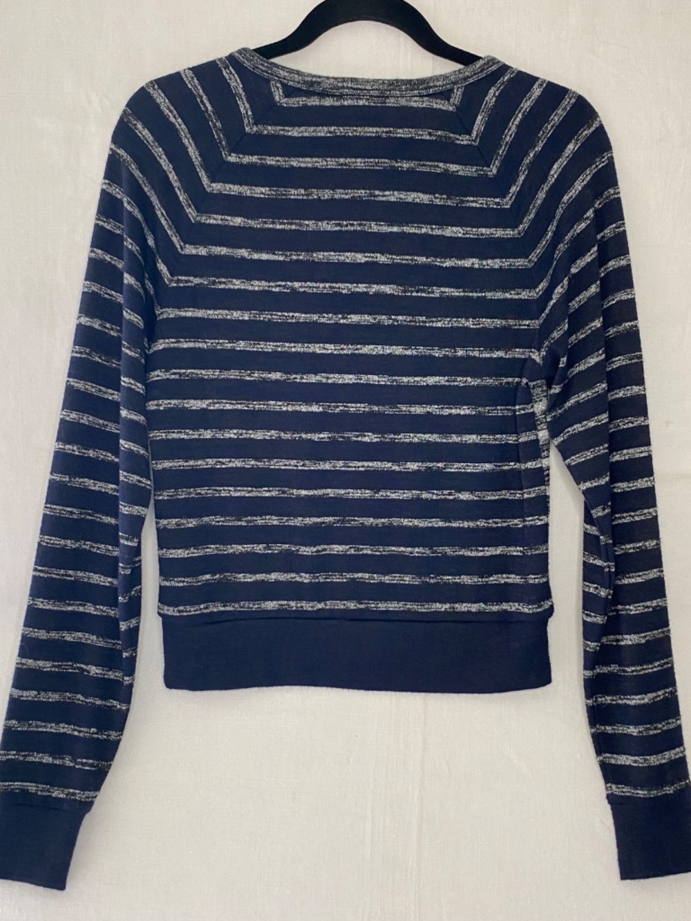 Rag & Bone Avryl Navy Stripe Crewneck Pullover Sweater SZ XS Preppy Coastal - Picture 2 of 10